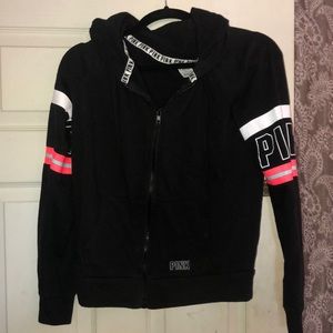 PINK small women’s zip front hoodie